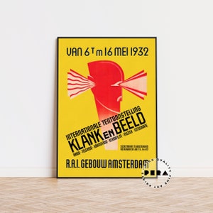 INTERNATIONALE TENTOONSTELLING, Johannes Bernardus Wiebenga 1929, Advertising Print, Vintage Poster, Bauhaus Art, Retro Print, Wall Decor
