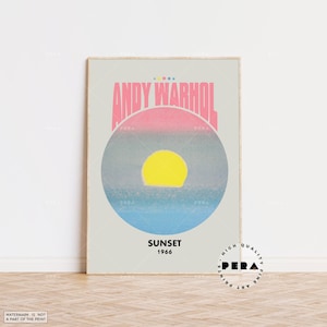 Andy Warhol, Sunset Series 1966, Andy Warhol Print, Pop Art, Retro Poster, Modern Art Print, Exhibition Poster, Trendy Wall Art Print