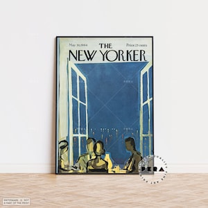 The New Yorker Magazine Cover Print, Retro Print, Magazine Cover Prints, Retro Magazine Cover, Best of New Yorker Prints, Trendy Wall Art image 1