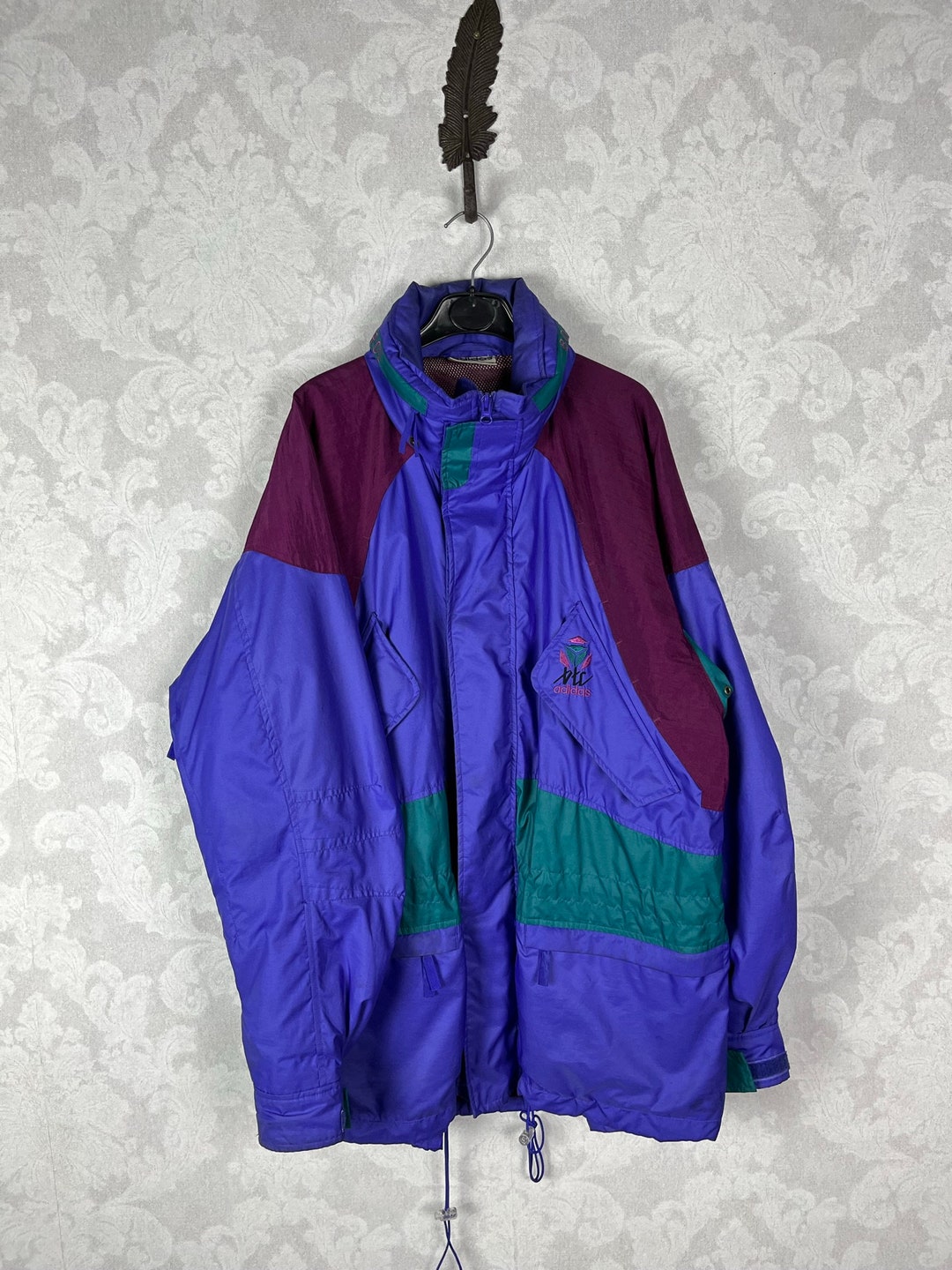 90'S Adidas Windbreaker Men's M Size Vintage polyester black type Vintage Second Hand