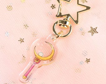 Crescent Moon Wand glitter bedel - Sailor Moon