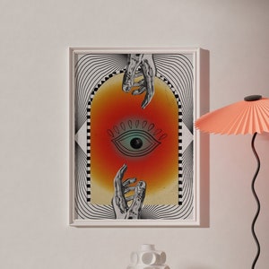 Cosmic Art Print, Retro Psychedelic Home Decor, Aesthetic Graphic Print, Trippy Wall Art,70s Art, Canvas Print, Universe Art Print, Vintage Poster, Colorful Art, Retro Wall Art, 70s Retro Home Decor, 70s Wall Art, Instant Download, Downloadable Print