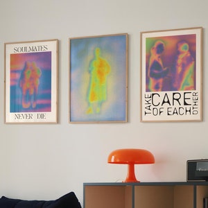 70s Gradient Aura Print: Retro Trippy Psychedelic Wall Art (Digital Download)