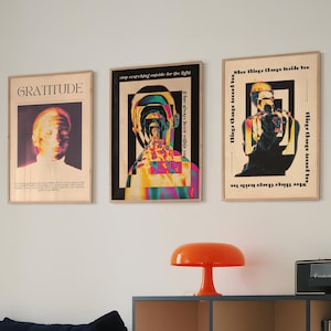 Arte psicodélico, arte de los años 70, don espiritual, impresión de aura, póster psicodélico, impresión hippie, póster vintage, decoración de habitación psicodélica, arte de pared retro