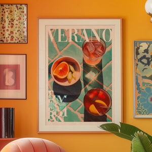 Verano Cocktail Kunstdruck: 70er Jahre Retro Summer Vibes
