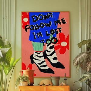 Psychedelic Shoes Poster: 70s Retro Wall Art (Digital Download)