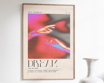 Droomposter: retro jaren 70 psychedelische muurkunst