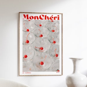 Cherry Art Print: 70s Retro Psychedelic Wall Decor