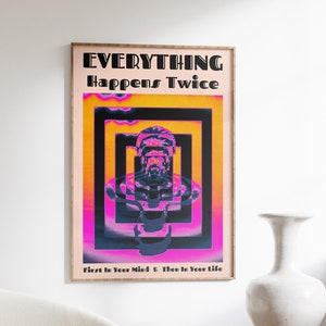 Gradient Poster, 70s Art, Spiritual Gift, Psychedelic Poster, Hippie Print, Vintage Poster, Trendy Wall Art, Retro Wall Art, Trippy Print