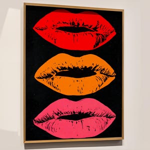 Pop Art Lips Print: Glam Beauty Salon Wall Decor