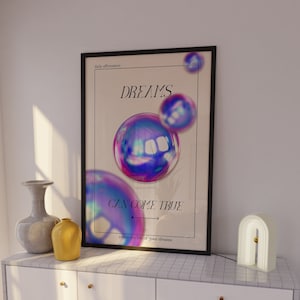 Poster Aura,Stampa olografica 3D,Arte della parete sfumata,Arte femminile divina,Carte di affermazione stampabili,Carte di consapevolezza dell'Aura,Decorazioni psichedeliche