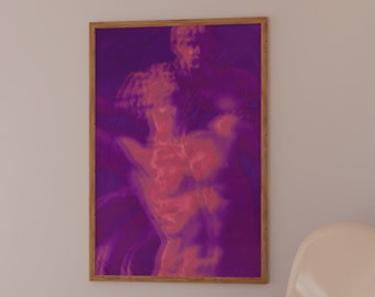 Aura Gradient Poster: 70s Retro Psychedelic Wall Art (Downloadable Print)