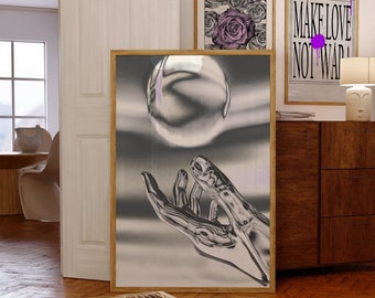 70s Psychedelic Gradient Wall Art: Retro Home Decor (Digital Download)