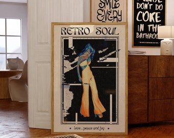 70s Psychedelic Art Print: Trippy Retro Room Decor (Digital Download)