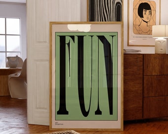 Impresión artística retro de los años 70, decoración del hogar (descarga digital)