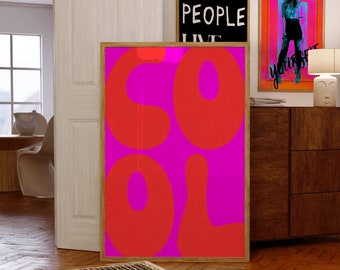 70s Psychedelic Aura Art Print: Retro Hippie Room Decor (Digital Download)