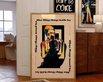 Psychedelic Aura Art Print: 70s Retro Room Decor (Digital Download)