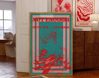 Gradient Psychedelic Art Print: 70s Retro Trippy Poster (Digital Download)