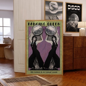 Disco Ball Retro Print: 70s Psychedelic Wall Art (Digital Download)