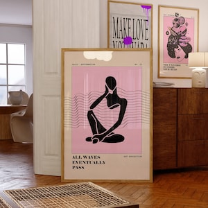 Self Affirmation Poster, Aura Poster, Funky Wall Decor, Y2k Digital Print, Downloadable Print, Aesthetic Art, 70s Wall Art, Mindful Quotes