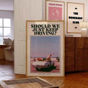 Retro Poster, Trendige Wandkunst, 70er Jahre Psychedelic Print, Funky Wanddeko, Y2k Digitaldruck, Ästhetische Kunst, 70er Retro Print, 60er Vintage Dekor