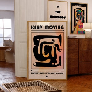 Impresión de autoafirmación, arte de los años 70, arte de pared de moda, póster psicodélico, impresión estética, póster vintage, decoración de habitación psicodélica, póster retro