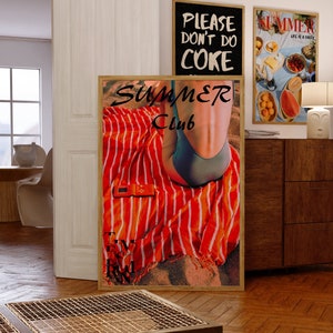 Vogue Magazine Summer Club Poster: 70s Retro Wall Art (Digital Download)