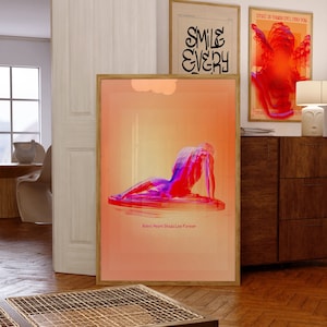 Poster mit Farbverlauf, Retro Wandkunst, 70er Jahre Psychedelischer Druck, Funky Wandkunst, Digitale Wandkunst, Ästhetischer Druck, Trendige Wandkunst, Vintage Dekor
