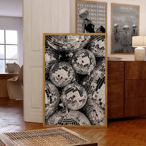 70s Disco Ball Print: Retro Party Poster (Digital Download)