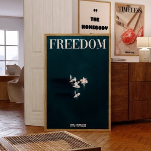 Freedom Yacht Poster: 70s Retro Wall Art (Digital Download)