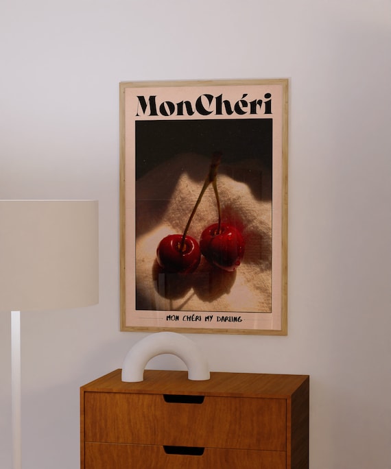 RECENT STILL LIFE ポスター Cherry Poster, Retro Still Life, Vintage Editorial Style, Minimal