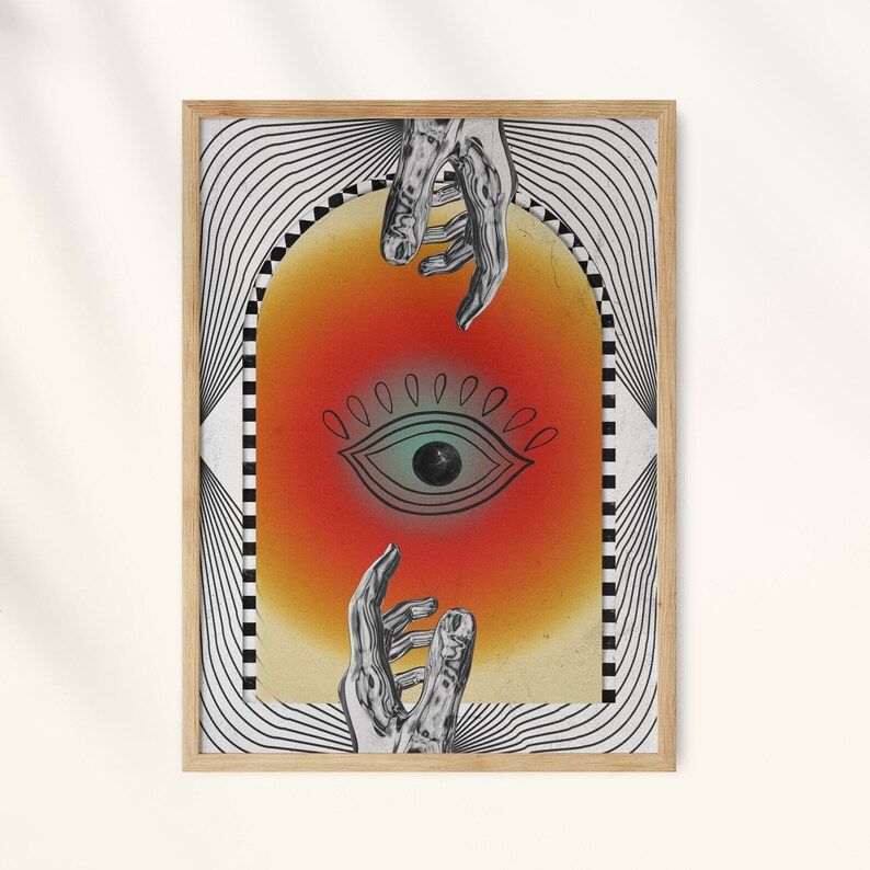 Cosmic Art Print, Retro Psychedelic Home Decor, Aesthetic Graphic Print, Trippy Wall Art,70s Art, Canvas Print, Universe Art Print, Vintage Poster, Colorful Art, Retro Wall Art, 70s Retro Home Decor, 70s Wall Art, Instant Download, Downloadable Print