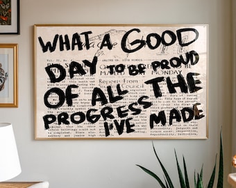 Motivational Newspaper Print, Trendy Typography Poster (Digital Download)