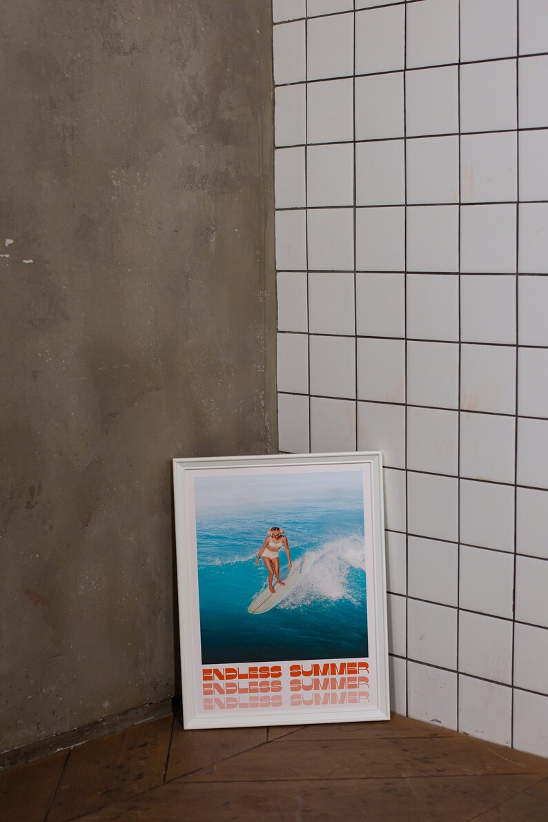 Beach Poster, Summer House Print, Trendy Wall Art, Hippie Print, Vintage Poster, Psychedelic Art, Retro Print, Trippy Poster, Minimalist Wall Art, Dorm Room Decor, Trippy Wall Art, 70s Wall Art, Red Wall Art, Surfing Poster, Tropical Print