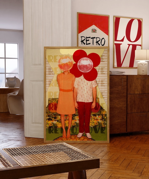 1970~ Wood Frame Vintage Poster