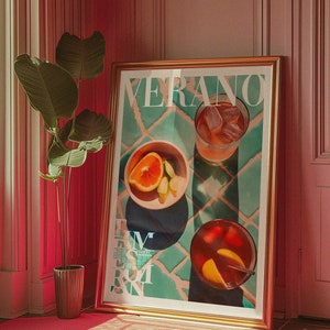 Vogue Magazine Poster, Dopamine Decor, Kitchen Wall Art, Trendy Poster, Psychedelic Wall Art, Y2K Apartment Poster, Summer Poster, Preppy Wall Print, Minimalist Wall Art, Green Wall Art, Trippy Wall Art, 70s Wall Art, Vogue Poster, Retro Wall Art