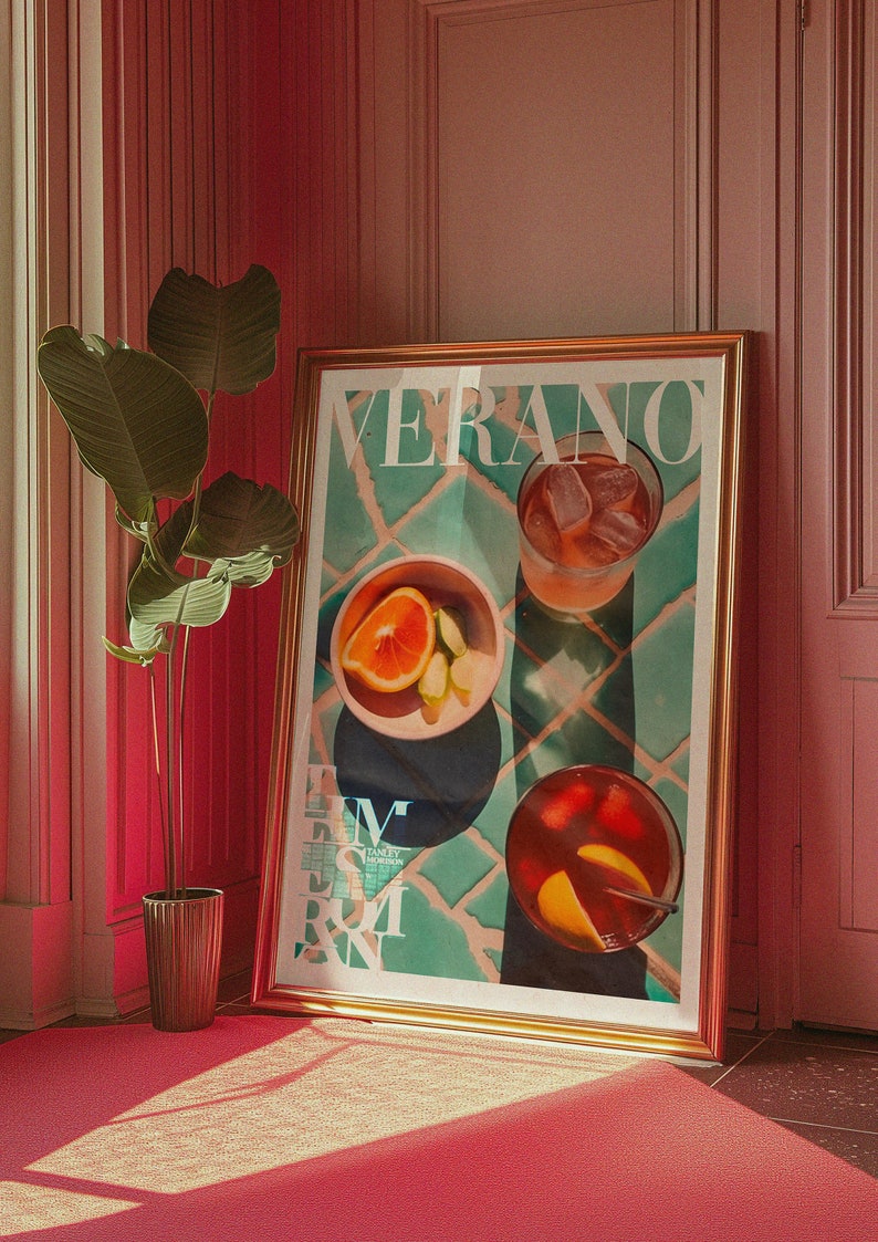 Vogue Magazine Poster, Dopamine Decor, Kitchen Wall Art, Trendy Poster, Psychedelic Wall Art, Y2K Apartment Poster, Summer Poster, Preppy Wall Print, Minimalist Wall Art, Green Wall Art, Trippy Wall Art, 70s Wall Art, Vogue Poster, Retro Wall Art