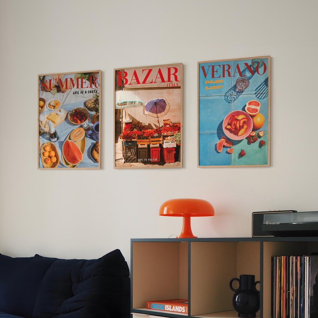 Kitchen Posters Set Retro Kitchen Poster Set: Maximalist Y2K Wall Art (digital Set of 3) - Etsy