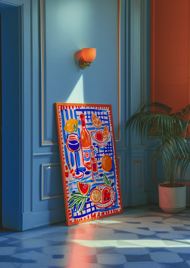 Photo inspiration: Fresh Look at Kitsch Food Poster Psychedelic Kitchen Wall Art