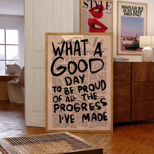 70s Typography Poster: Trendy Quote Art, Psychedelic Print