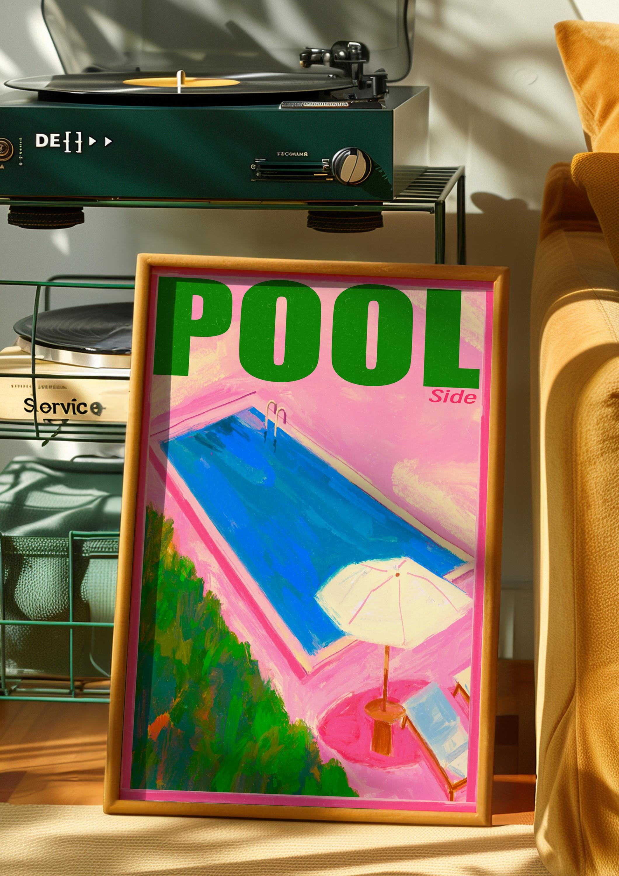 Swimming Pool Poster, Kitsch Aesthetic Art, Preppy Poster, Pool Poster ...