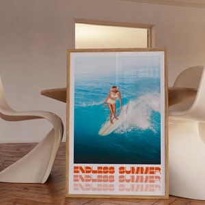 Beach Poster, Summer House Print, Trendy Wall Art, Hippie Print, Vintage Poster, Psychedelic Art, Retro Print, Trippy Poster, Minimalist Wall Art, Dorm Room Decor, Trippy Wall Art, 70s Wall Art, Red Wall Art, Surfing Poster, Tropical Print