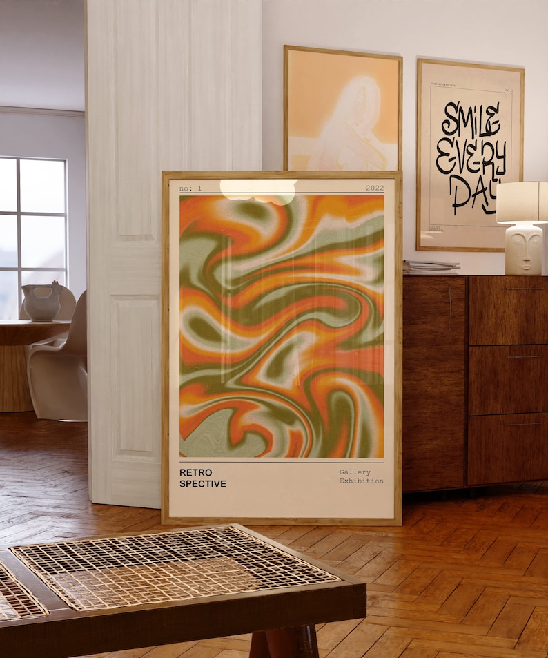Aesthetic Home Decor, Dorm Decor, Aura Poster, Y2k Apartment Decor, Trendy Wall Print, Cute Wall Art, Trippy Wall Art, Psychedelic Wall Art, Printable Art, Gradient Art, Large Aesthetic Art, 70s Retro Print, Gradient Wall Art, 70s Retro Print