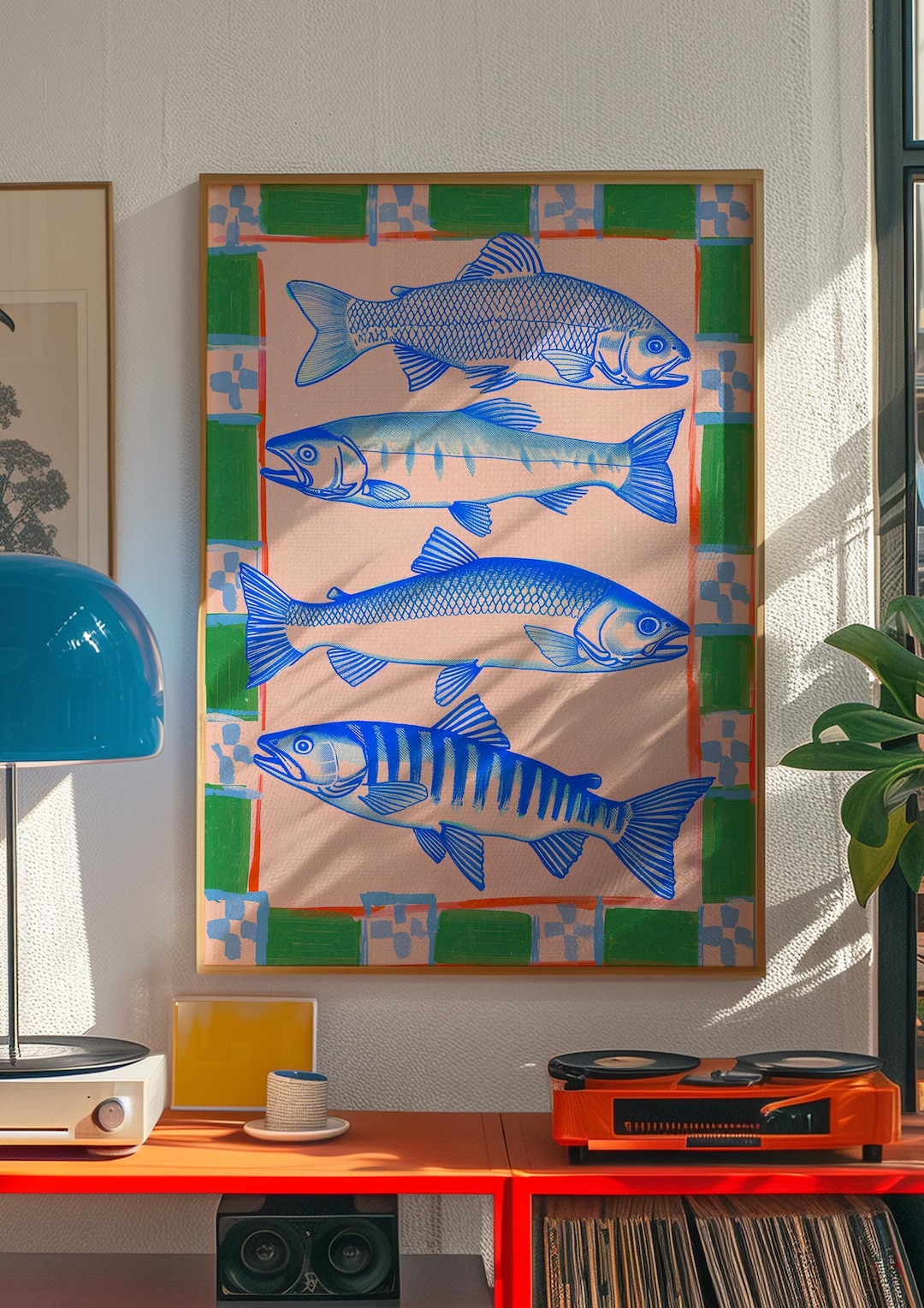 Kitchen Fish Poster Retro Fish Poster: Trendy Kitchen Wall Art - Etsy
