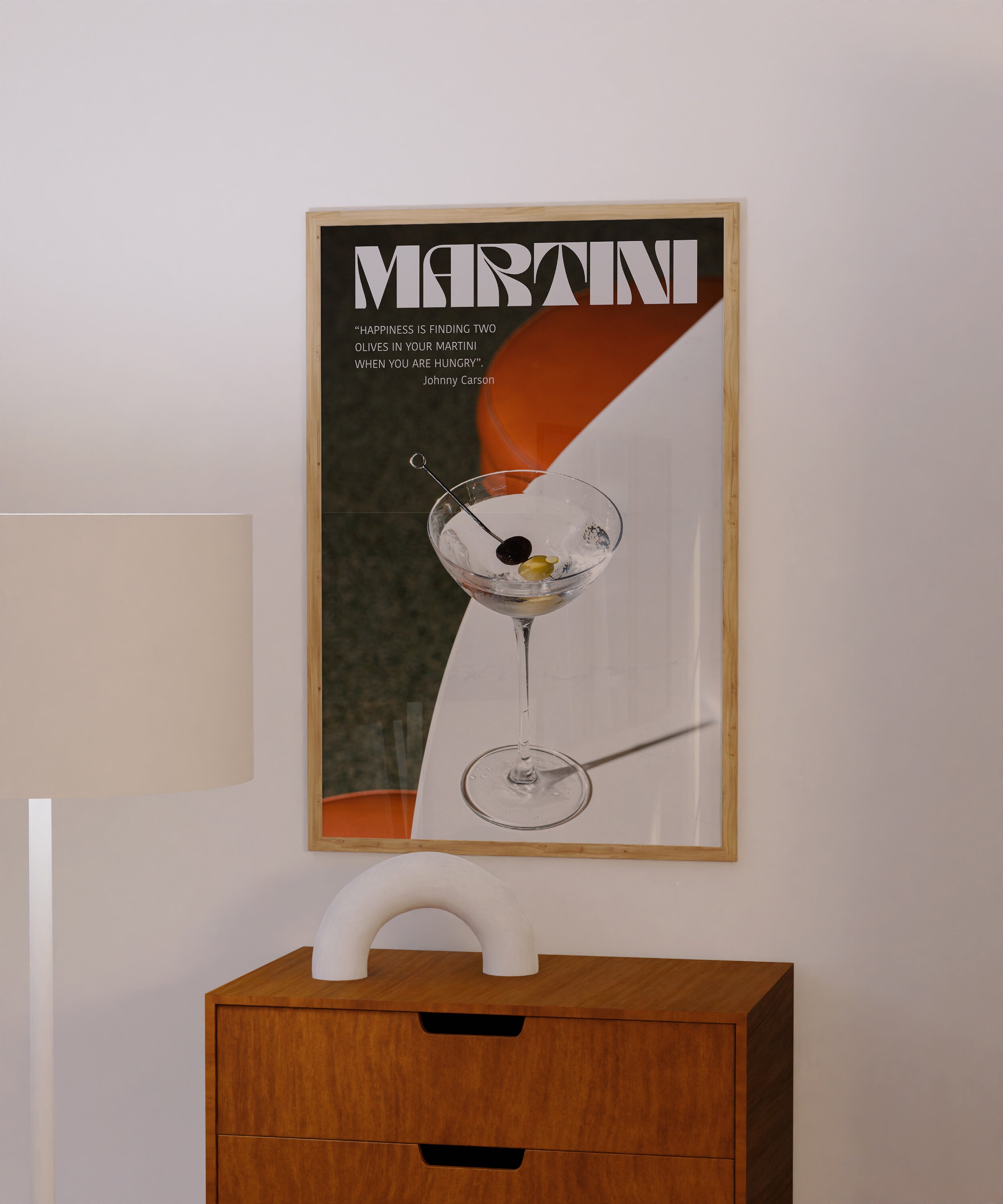 Martini Poster, Alcohol Print, 70s Poster, Psychedelic Art
