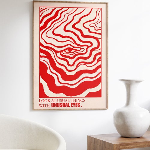 Psychedelic Eye Art Print: 70s Retro Home Decor - Etsy