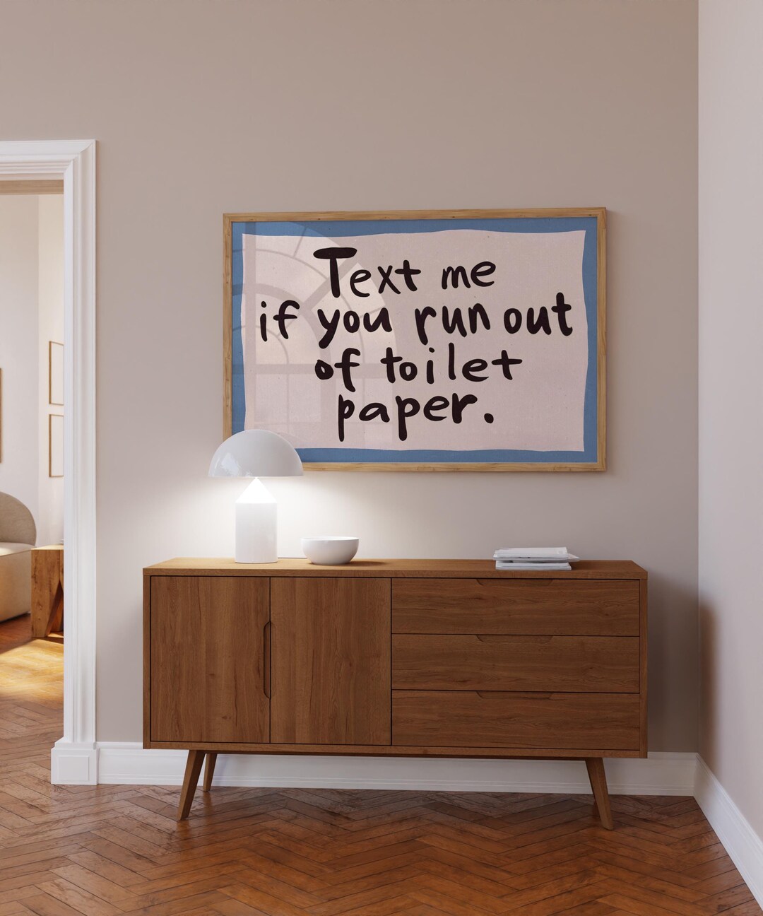 Funny Bathroom Print: Humorous Toilet Paper Poster, Kitsch Decor - Etsy