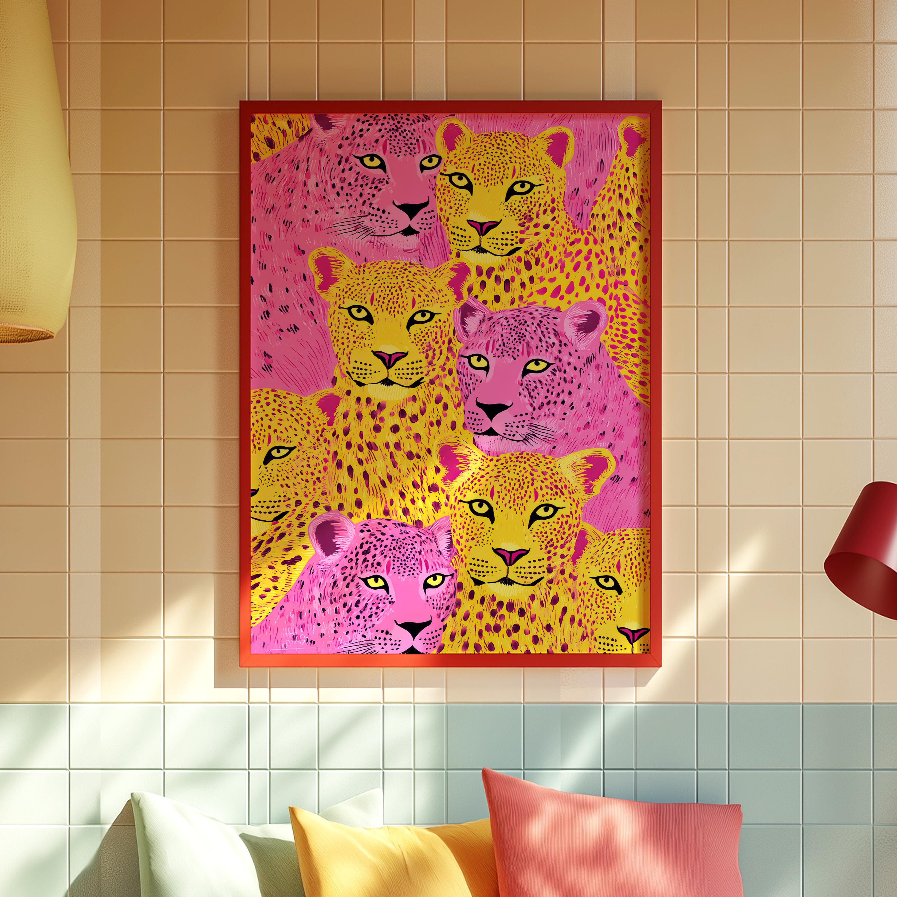 海外作家様作　ピンクのヒョウ　アートドール 海外作家様作 ピンクのヒョウ アートドール ピンクのヒョウ柄