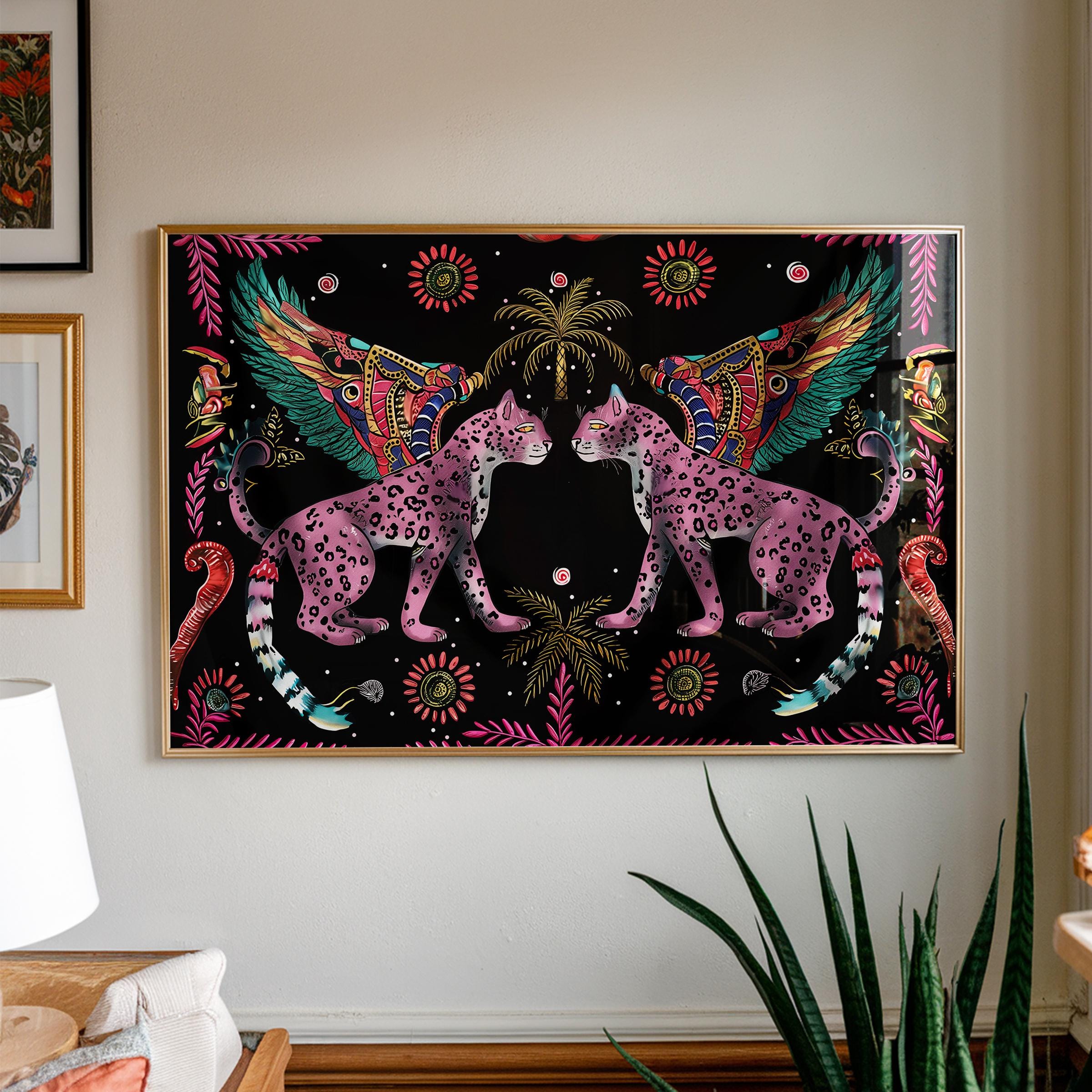 Mystical Jaguar Art Print: Aztec Jungle Decor (digital Download