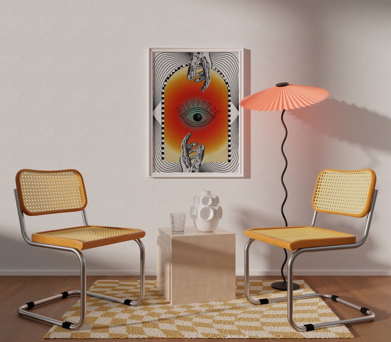 Cosmic Art Print, Retro Psychedelic Home Decor, Aesthetic Graphic Print, Trippy Wall Art,70s Art, Canvas Print, Universe Art Print, Vintage Poster, Colorful Art, Retro Wall Art, 70s Retro Home Decor, 70s Wall Art, Instant Download, Downloadable Print